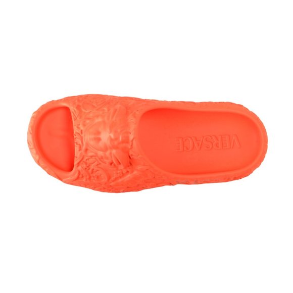 Versace Men\'s Orange Baroque Medusa Head Embossed Pool Slide Flip Flops Shoes main image 4